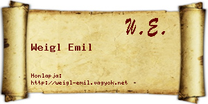 Weigl Emil névjegykártya